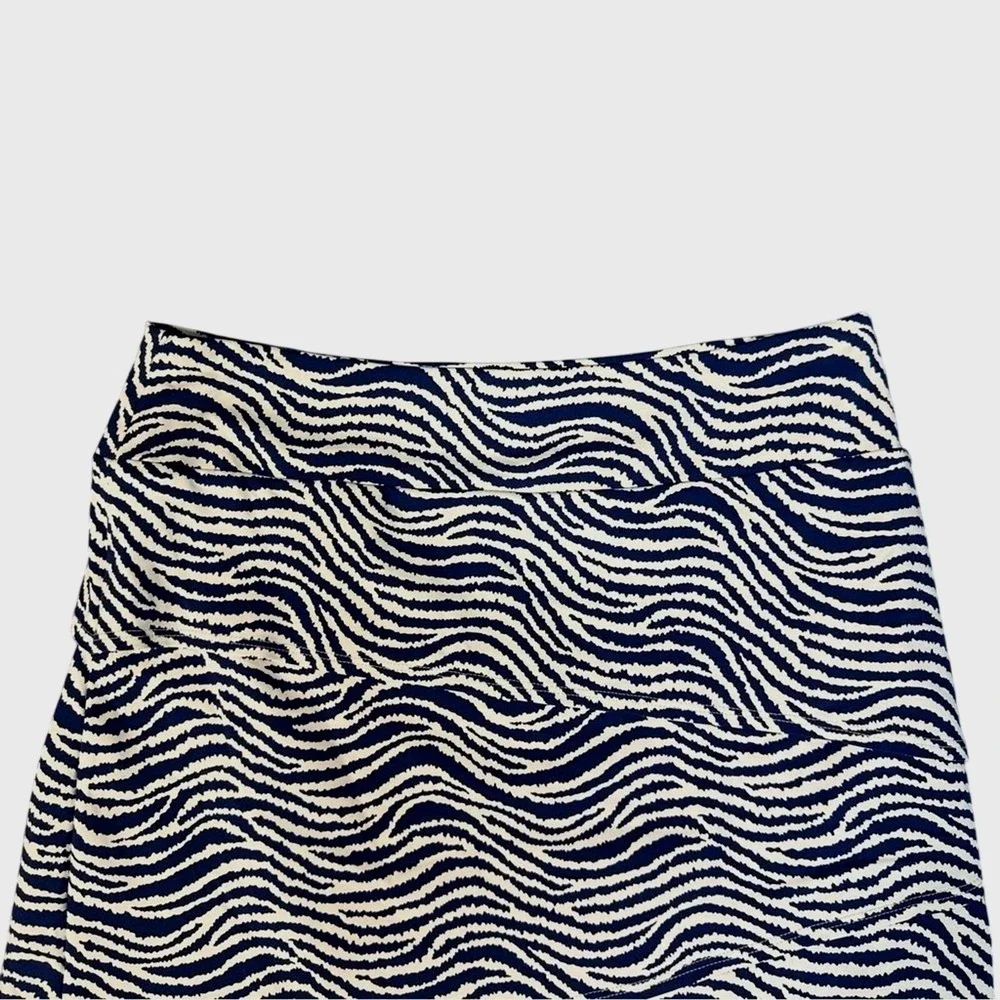 J. McLaughlin Abstract Print Tiered Skirt‎ Casual Resort Stretch Pull XS Retro